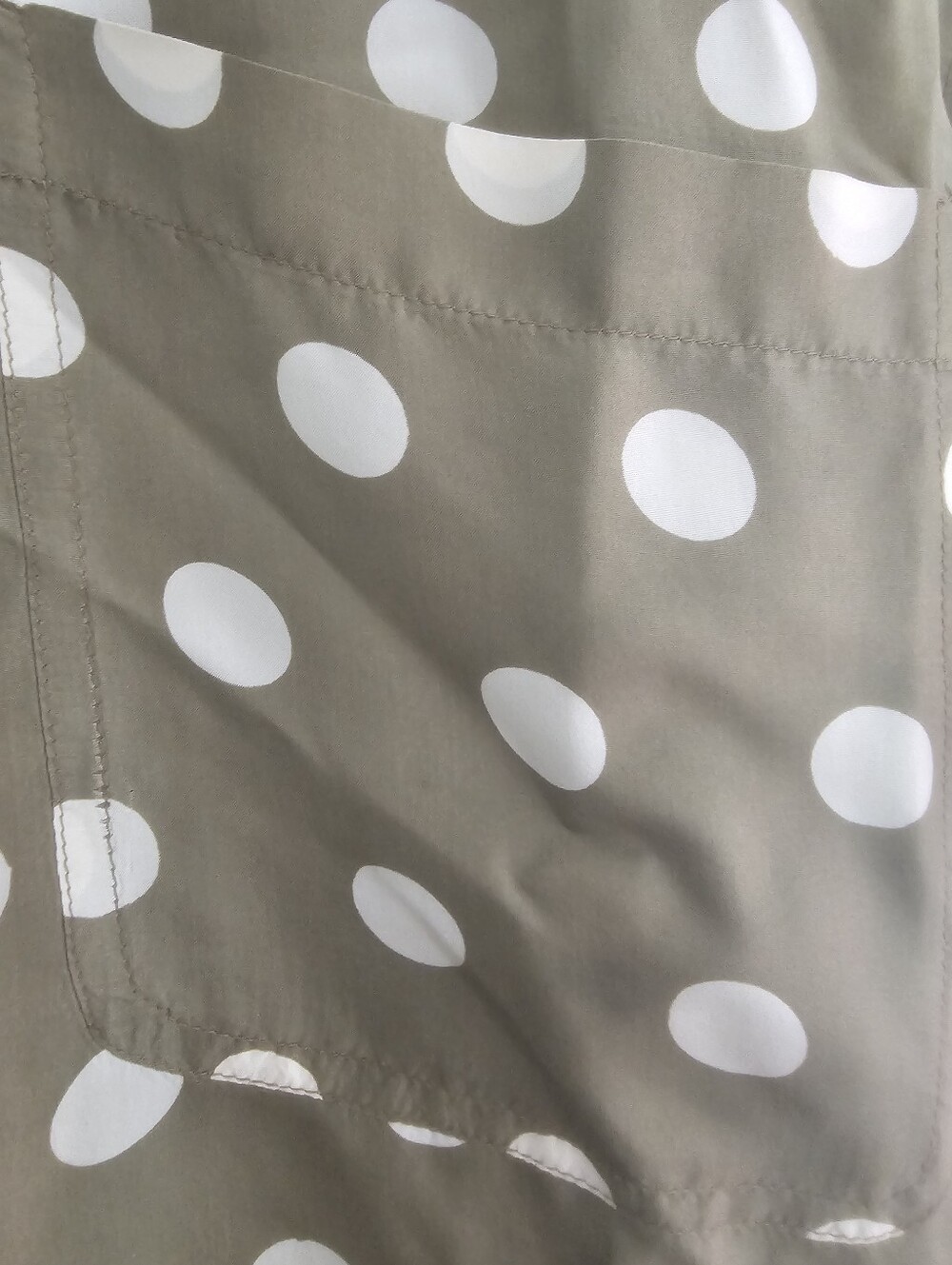 Robert Stock 100% Silk Polka Dot Shirt Men’s XL Olive Green Resortwear Retro - Picture 3 of 12